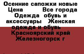 Осенние сапожки новые › Цена ­ 600 - Все города Одежда, обувь и аксессуары » Женская одежда и обувь   . Красноярский край,Железногорск г.